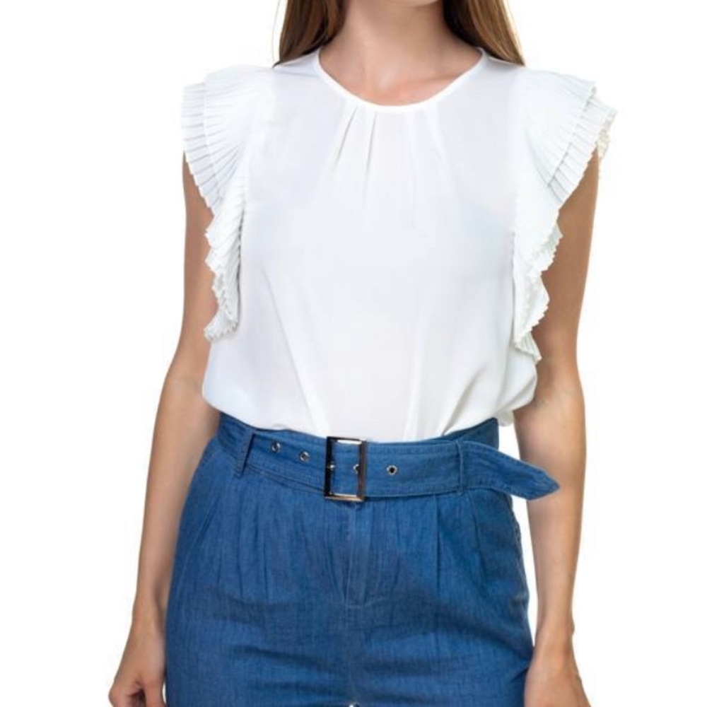 NEW Pleated Short Sleeve Shirt